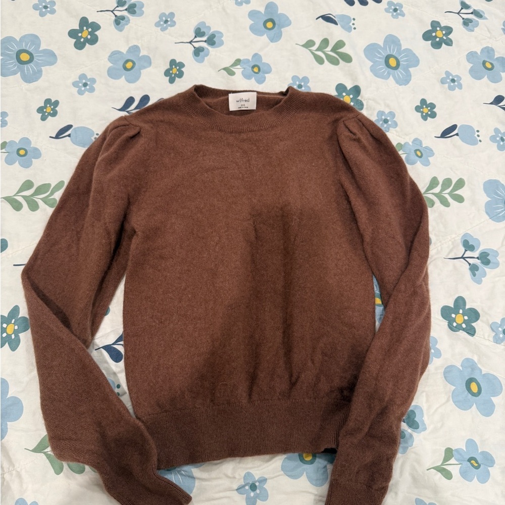 Wilfred Chocolate Brown Crew Neck Sweater